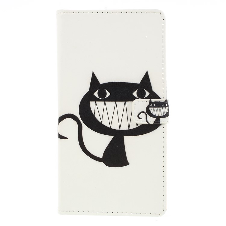 Pattern Printing PU Leather Wallet Mobile Phone Case for Huawei P20 - Cartoon Cat-3