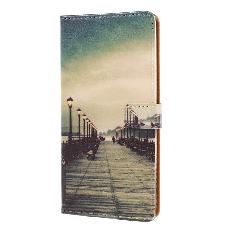 Pattern Printing PU Leather Wallet Phone Accessory Case for Huawei P20 - Street-1