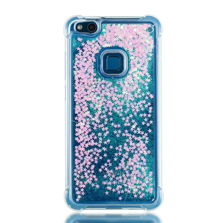 Dynamic Glitter Powder Sequins TPU Shockproof Cover for Huawei P10 Lite - Pink-4