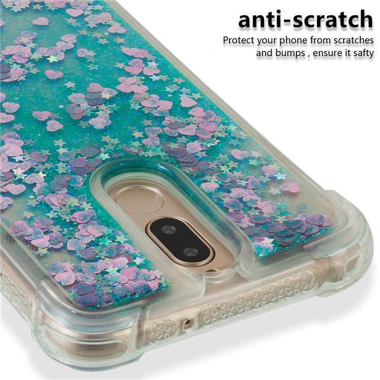 Dynamic Glitter Powder Sequins Shockproof TPU Cover Case for Huawei Mate 10 Lite / Honor 9i (India) - Baby Blue-5
