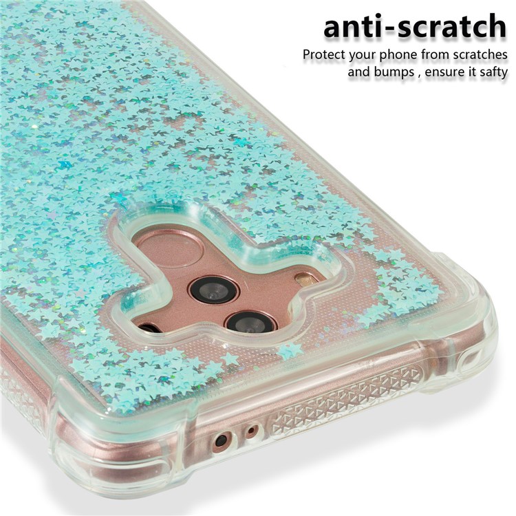 For Huawei Mate 10 Pro Dynamic Glitter Powder Sequins Shockproof Soft TPU Phone Case - Baby Blue-3