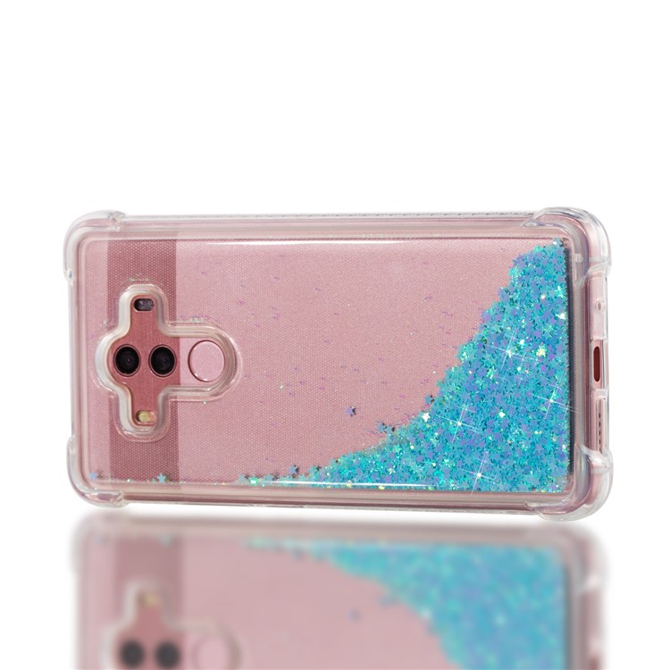 For Huawei Mate 10 Pro Dynamic Glitter Powder Sequins Shockproof Soft TPU Phone Case - Baby Blue-7