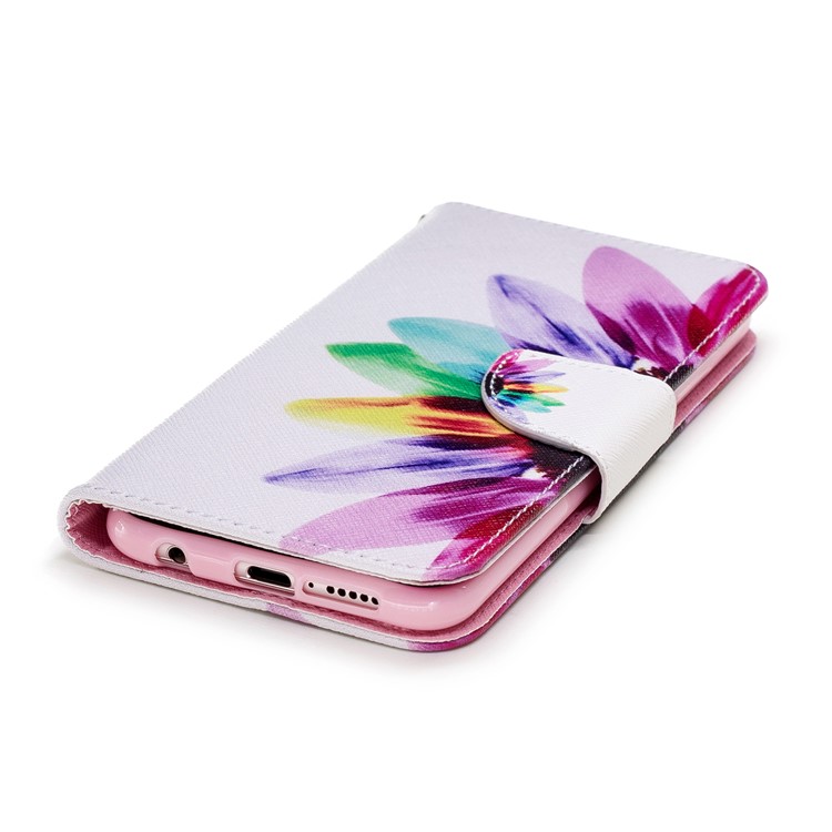 Patterned PU Leather Wallet Protection Case for Huawei P20 Lite / Nova 3e (China) - Colorful Petals-6