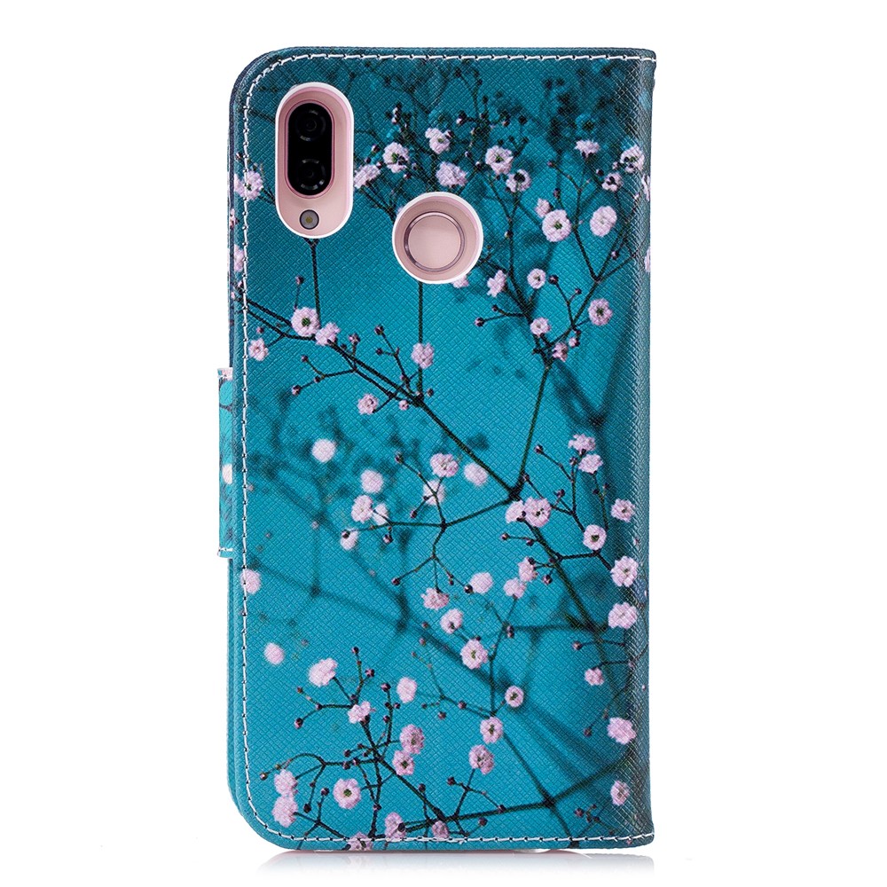 Portafoglio in Pelle PU Modellata Flip Guscio Per Huawei P20 Lite / Nova 3e (cina) - Wintersweet