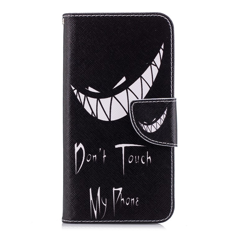 Patterned PU Leather Wallet Stand Protective Phone Casing for Huawei P20 Lite / Nova 3e (China) - Do not Touch My Phone-2