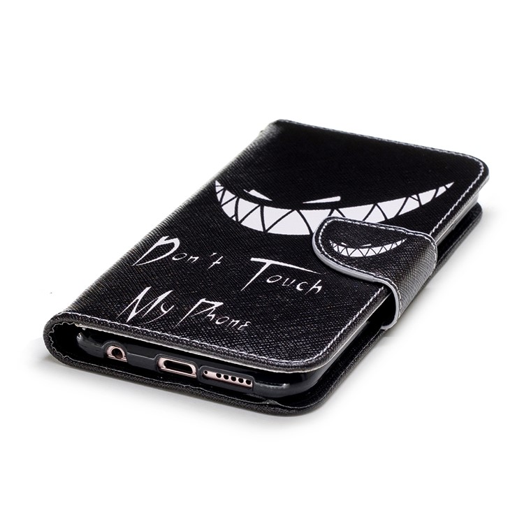 Patterned PU Leather Wallet Stand Protective Phone Casing for Huawei P20 Lite / Nova 3e (China) - Do not Touch My Phone-6