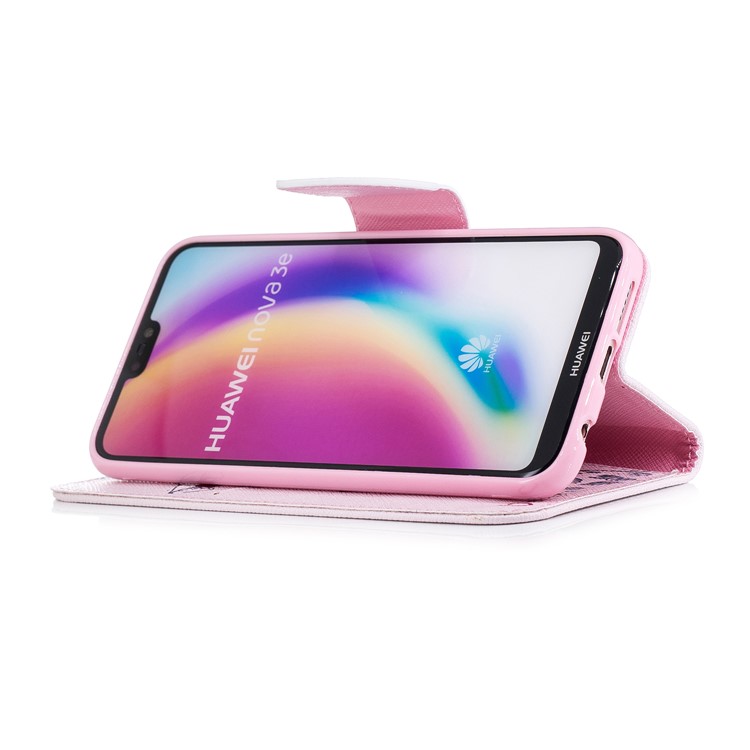 С Рисунком PU Кожаный Стенд Кошелек Оболочки Корпуса Для Huawei P20 Lite / Nova 3e (Китай) - Жираф В Очках-5