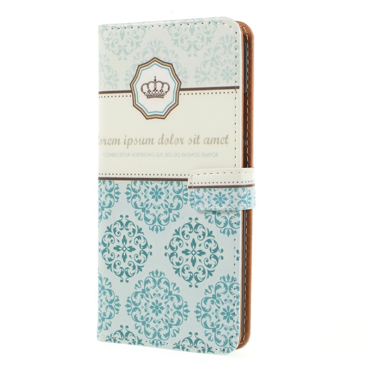 Pattern Printing Wallet Leather Folio Mobile Phone Casing with Stand for Huawei P20 Lite / Nova 3e (China) - Damask Flower-1