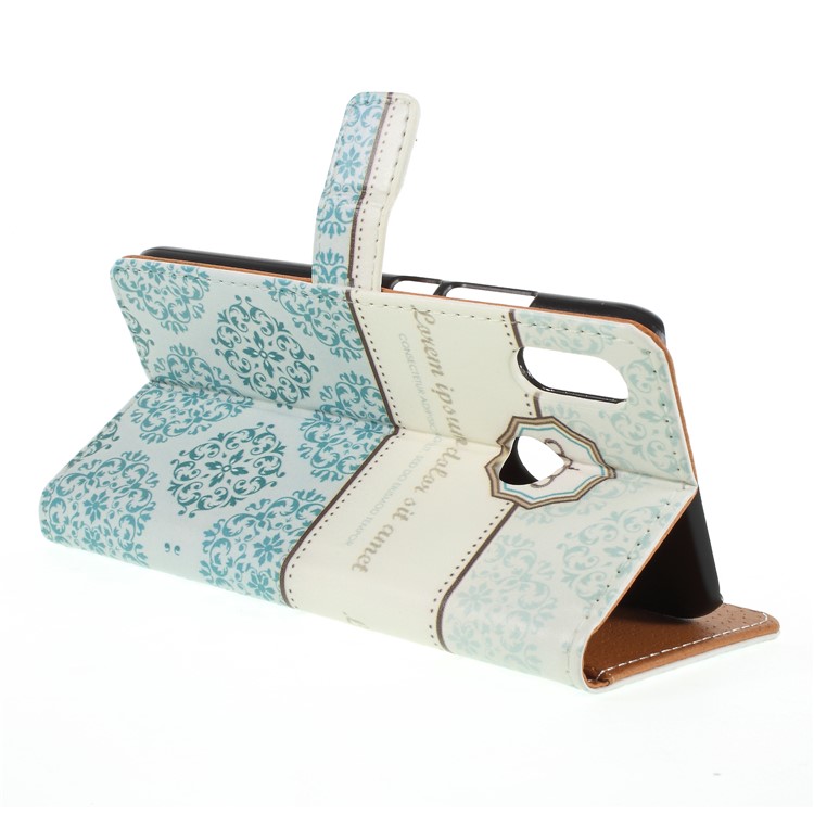 Pattern Printing Wallet Leather Folio Mobile Phone Casing with Stand for Huawei P20 Lite / Nova 3e (China) - Damask Flower-5