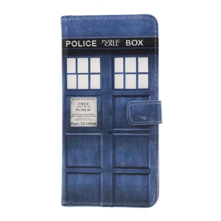 Pattern Printing Wallet Leather Protection Mobile Case Cover with Stand for Huawei P20 Lite / Nova 3e (China) - Police Public Call Box-3