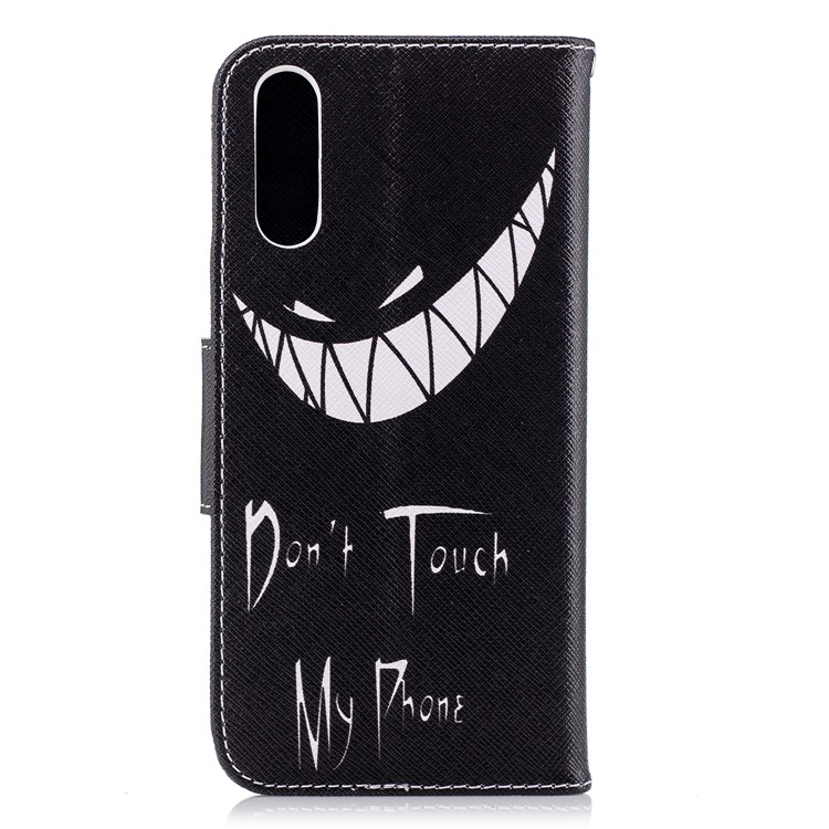 Patterned PU Leather Wallet Flip Cellphone Cover Case for Huawei P20 - Do not Touch My Phone-3