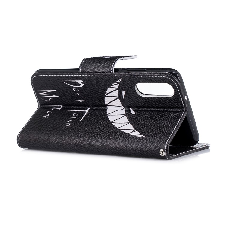 Patterned PU Leather Wallet Flip Cellphone Cover Case for Huawei P20 - Do not Touch My Phone-4