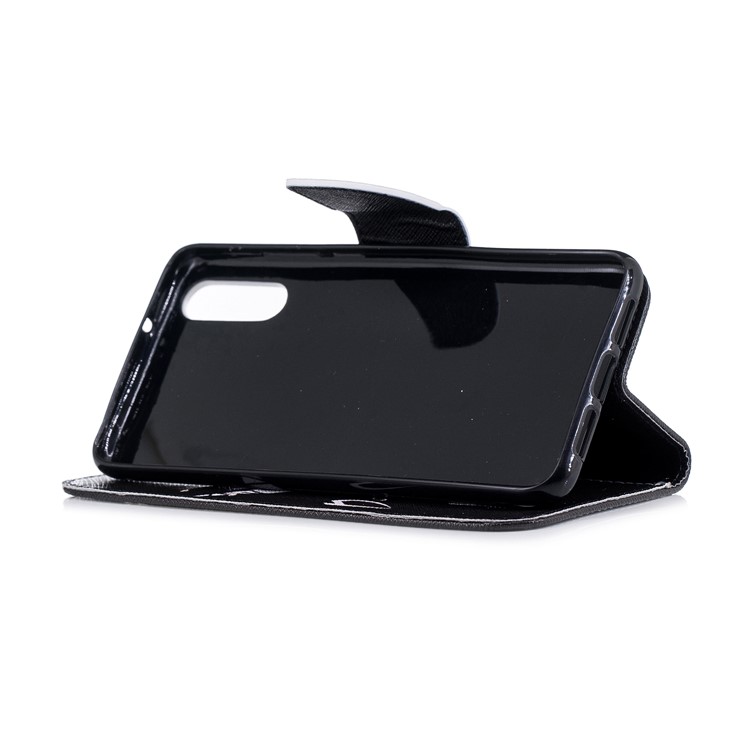 Patterned PU Leather Wallet Flip Cellphone Cover Case for Huawei P20 - Do not Touch My Phone-5