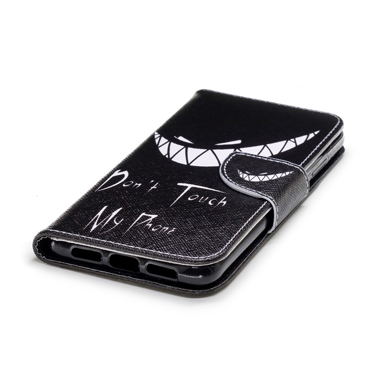 Patterned PU Leather Wallet Flip Cellphone Cover Case for Huawei P20 - Do not Touch My Phone-6
