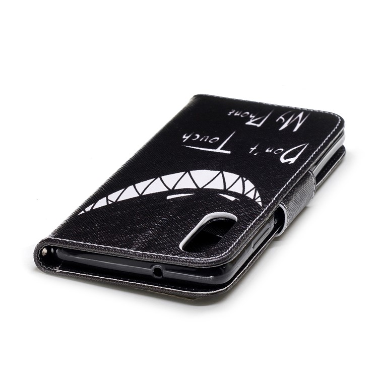 Patterned PU Leather Wallet Flip Cellphone Cover Case for Huawei P20 - Do not Touch My Phone-7