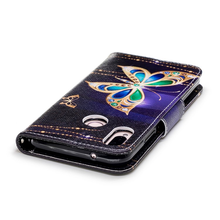 Stampa Del Modello Cassa Del Supporto Magnetico Del Raccoglitore Dell'unità Di Elaborazione Per Huawei P20 Lite / Nova 3e - Farfalla Di Decorazione Di Strass-7