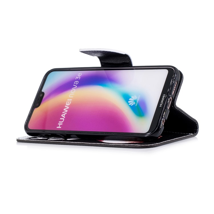 Шаблон Печати PU Кожа Магнитный Подставка Для Кошелька Для Huawei P20 Lite / Nova 3e - Иди На Фиг-5