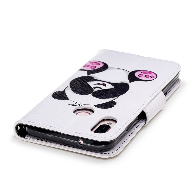 Pattern Printing PU Leather Magnetic Wallet Stand Cell Phone Case for Huawei P20 Lite/Nova 3e - Cute Panda-7
