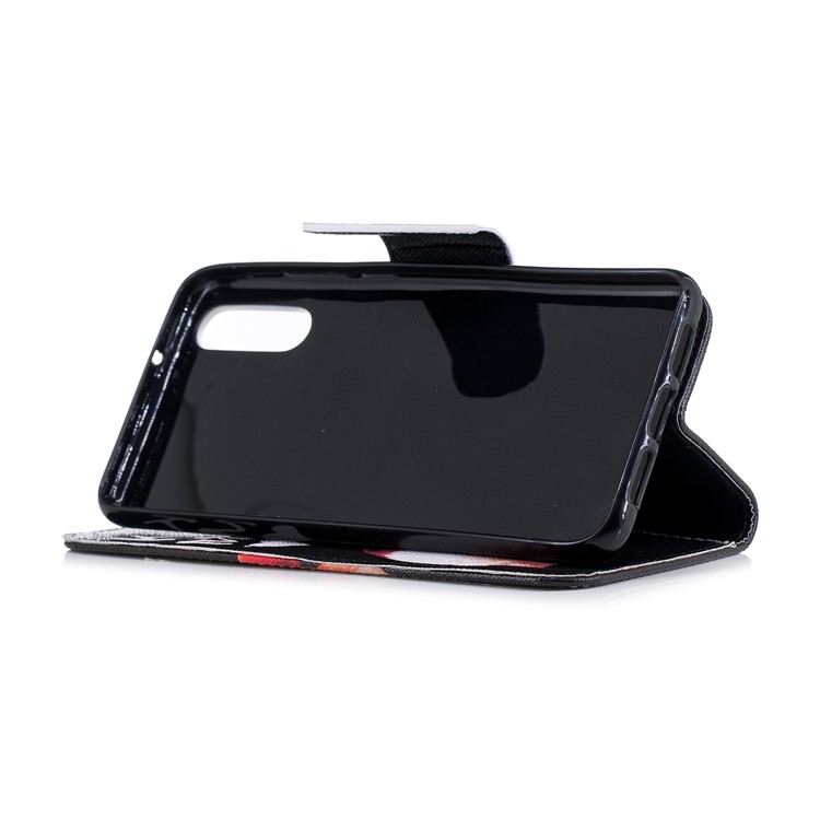 Pattern Printing PU Leather Magnetic Wallet Stand Cover for Huawei P20 - Kiss My Ass-5