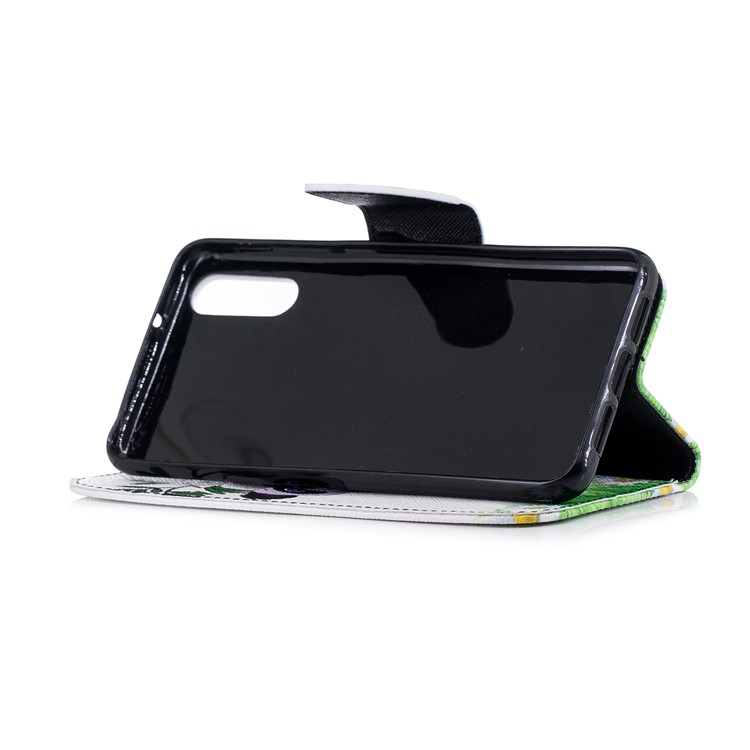 Pattern Printing PU Leather Magnetic Wallet Stand Protective Shell for Huawei P20 - Panda on Bamboo-5