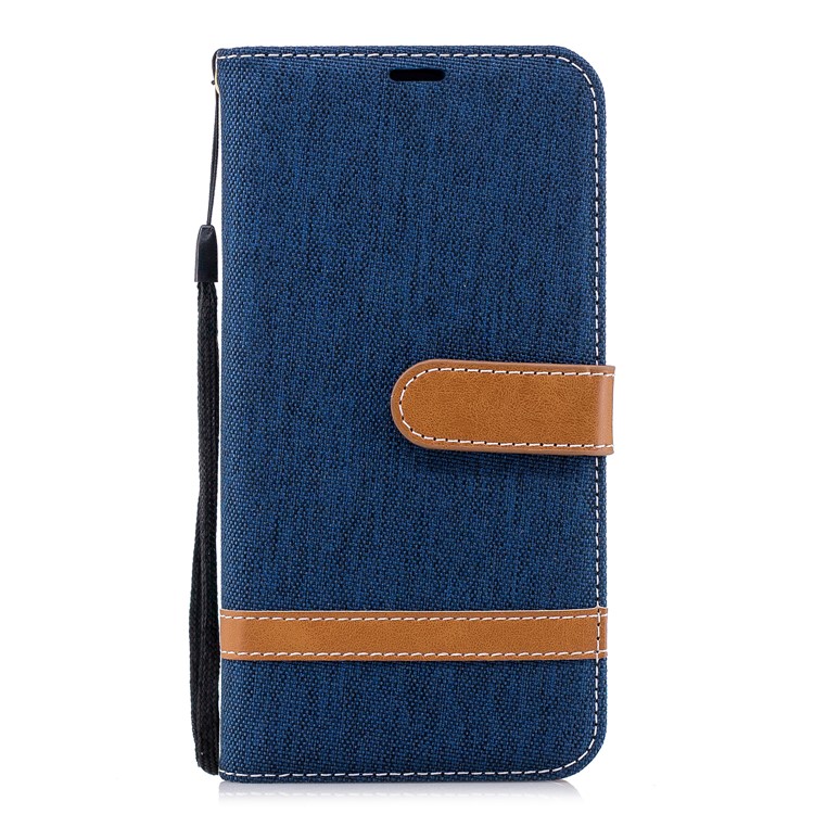 Custodia In Pelle Per Jeans Custodia In Tessuto Per Cellulare Huawei P20 Lite / Nova 3e - Blu Scuro-4