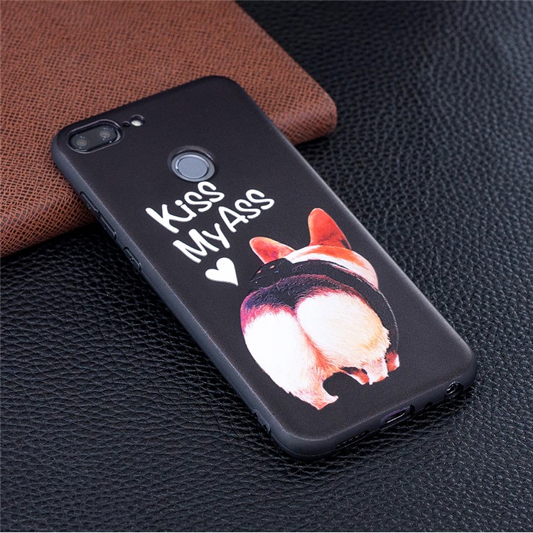 Embossment Soft TPU Mobile Phone Shell for Huawei P20 Lite / Nova 3e (China) - Kiss My Ass-2