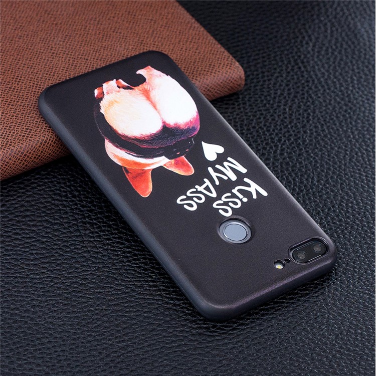 Embossment Soft TPU Mobile Phone Shell for Huawei P20 Lite / Nova 3e (China) - Kiss My Ass-3