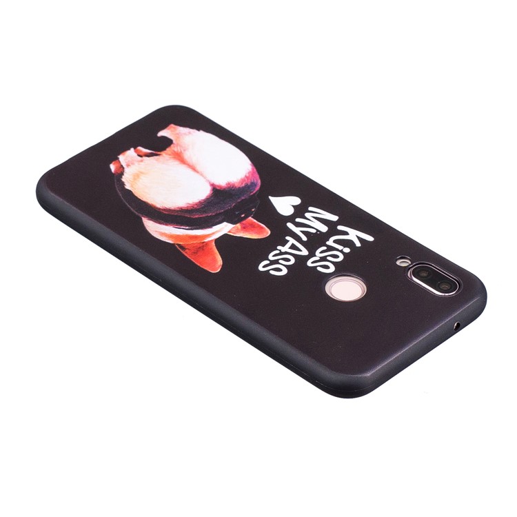 Embossment Soft TPU Mobile Phone Shell for Huawei P20 Lite / Nova 3e (China) - Kiss My Ass-6