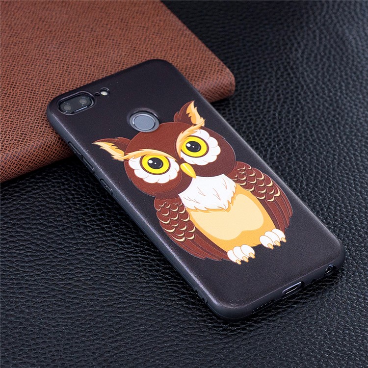 For Huawei P20 Lite / Nova 3e (China) Embossment Soft TPU Protective Phone Casing - Lovely Owl-2