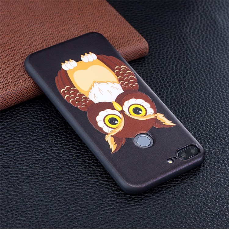 For Huawei P20 Lite / Nova 3e (China) Embossment Soft TPU Protective Phone Casing - Lovely Owl-3