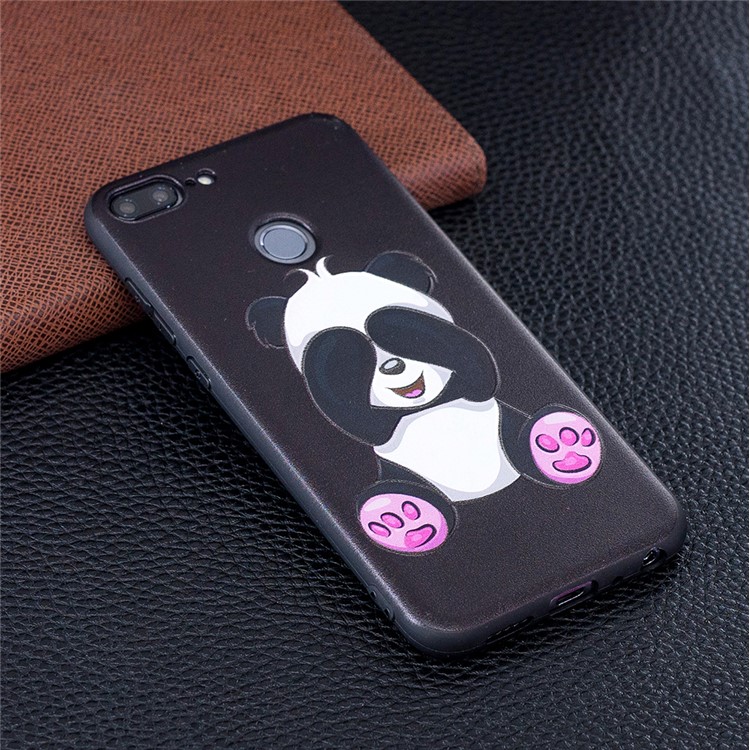 Embossment Macio TPU Caso Leve Acessório Para Huawei P20 Lite / Nova 3e (china) - Panda Bonito-2