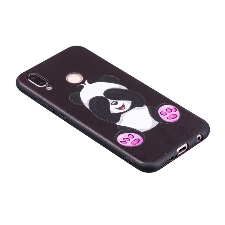 Embossment Macio TPU Caso Leve Acessório Para Huawei P20 Lite / Nova 3e (china) - Panda Bonito-5