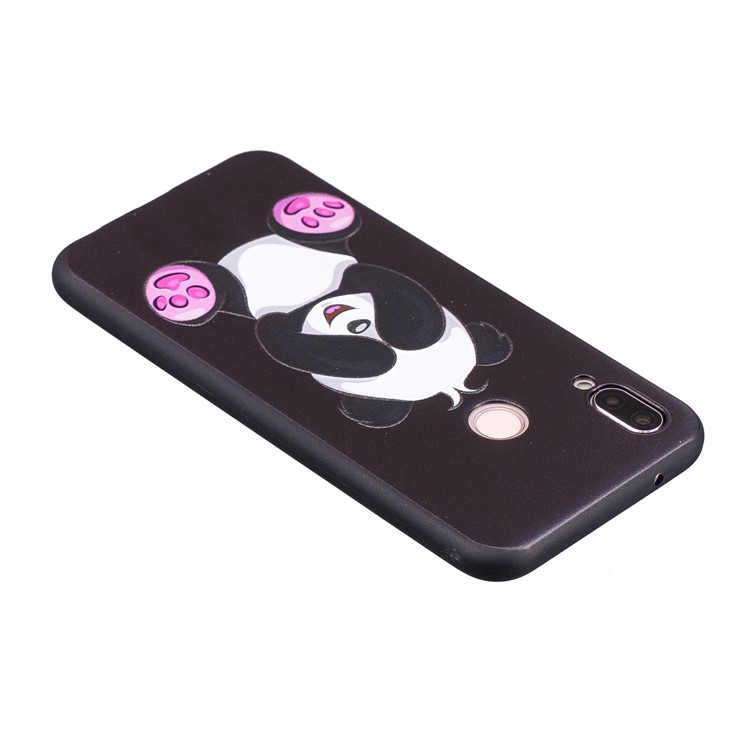 Embossment Macio TPU Caso Leve Acessório Para Huawei P20 Lite / Nova 3e (china) - Panda Bonito-6