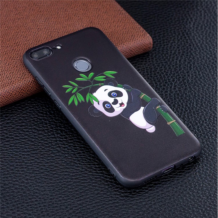 Embossment Soft TPU Back Featherweight Cellphone Shell for Huawei P20 Lite / Nova 3e (China) - Panda Climbing on Bamboo-2