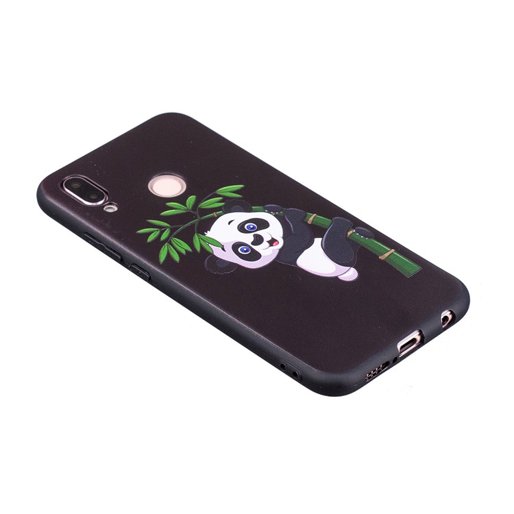 Embossment Soft TPU Back Featherweight Cellphone Shell for Huawei P20 Lite / Nova 3e (China) - Panda Climbing on Bamboo-5