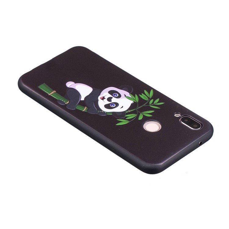 Embossment Soft TPU Back Featherweight Cellphone Shell for Huawei P20 Lite / Nova 3e (China) - Panda Climbing on Bamboo-6