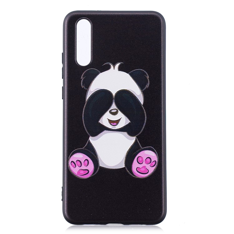 Escudo Traseiro Macio Do Relevo De TPU Para O Huawei P20 - Panda Bonito-3