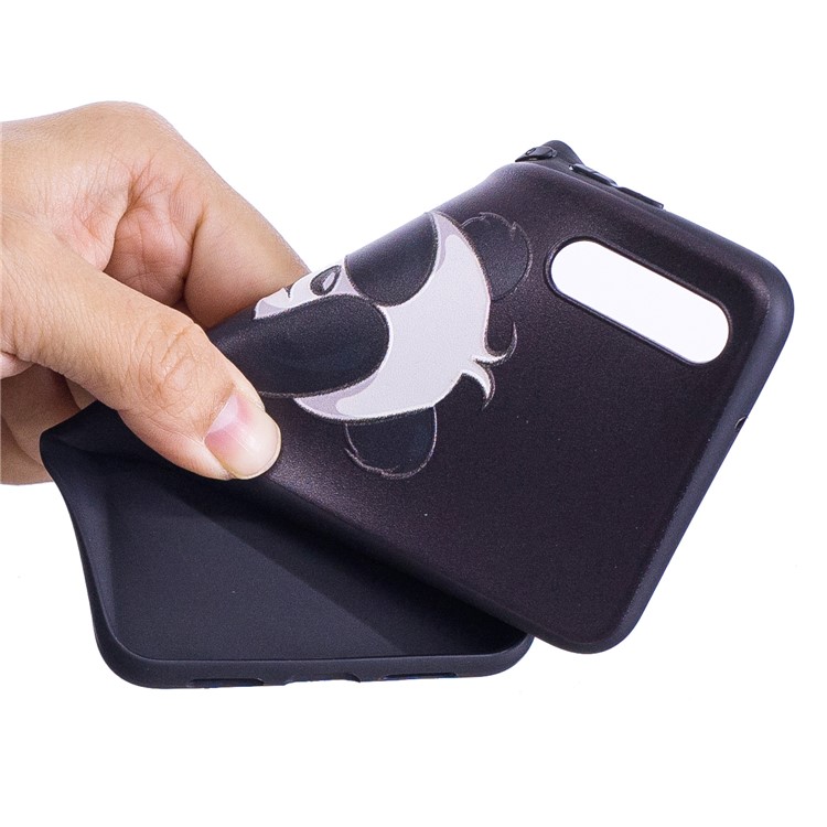 Escudo Traseiro Macio Do Relevo De TPU Para O Huawei P20 - Panda Bonito-6
