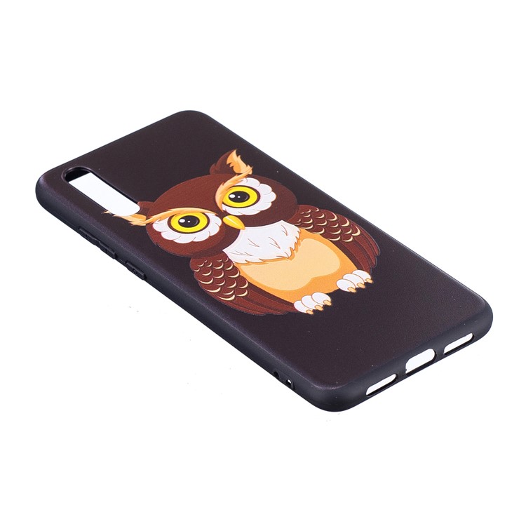 Embossment Soft TPU Mobile Case for Huawei P20 - Lovely Owl-4