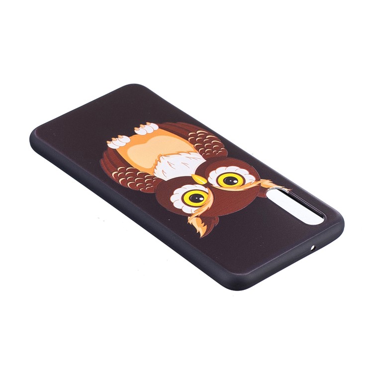 Embossment Soft TPU Mobile Case for Huawei P20 - Lovely Owl-5