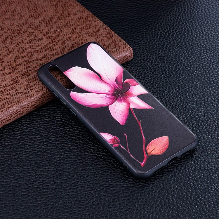 Embossment Soft TPU Mobile Cover for Huawei P20 - Pretty Flower-2
