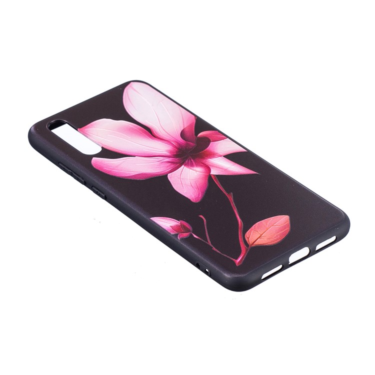 Embossment Soft TPU Mobile Cover for Huawei P20 - Pretty Flower-4