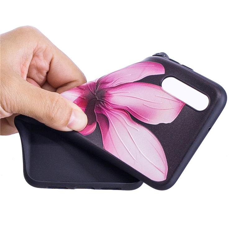 Embossment Soft TPU Mobile Cover for Huawei P20 - Pretty Flower-6