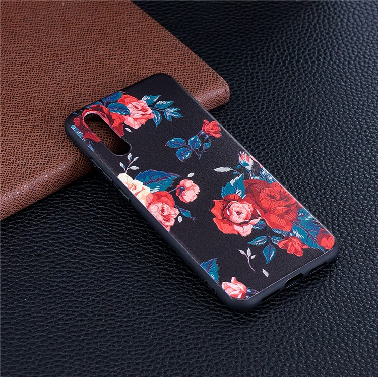 Тиснение Мягкой Мобильной Оболочки TPU Для Huawei P20 - Розы-2