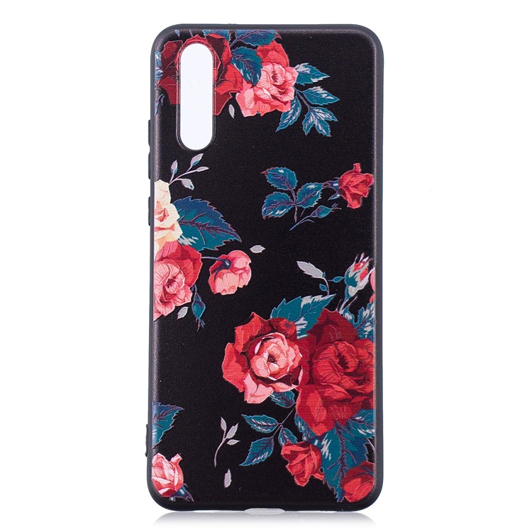 Тиснение Мягкой Мобильной Оболочки TPU Для Huawei P20 - Розы-3