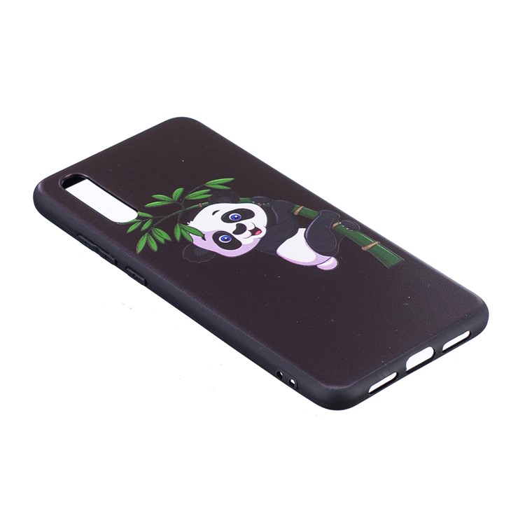 Embossment Soft TPU Back Case Accessory for Huawei P20 - Panda Climbing on Bamboo-4