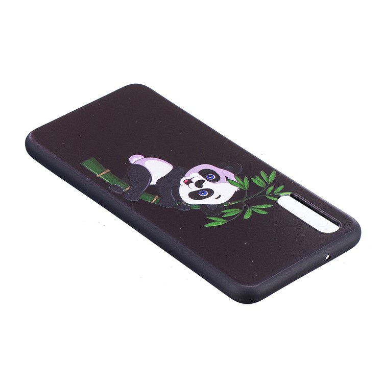 Embossment Soft TPU Back Case Accessory for Huawei P20 - Panda Climbing on Bamboo-5