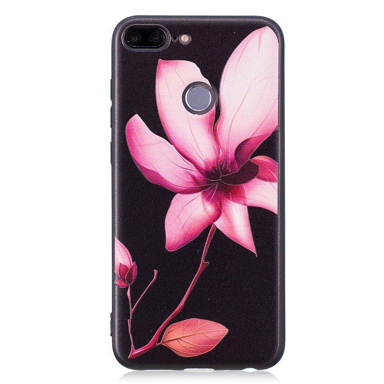 Embossment Soft TPU Phone Cover for Huawei Honor 9 Lite/9 Youth Edition - Pretty Flower-4