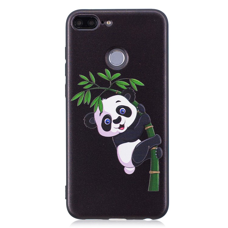 Embossment Soft TPU Phone Shell for Huawei Honor 9 Lite/9 Youth Edition - Panda on Bamboo-4