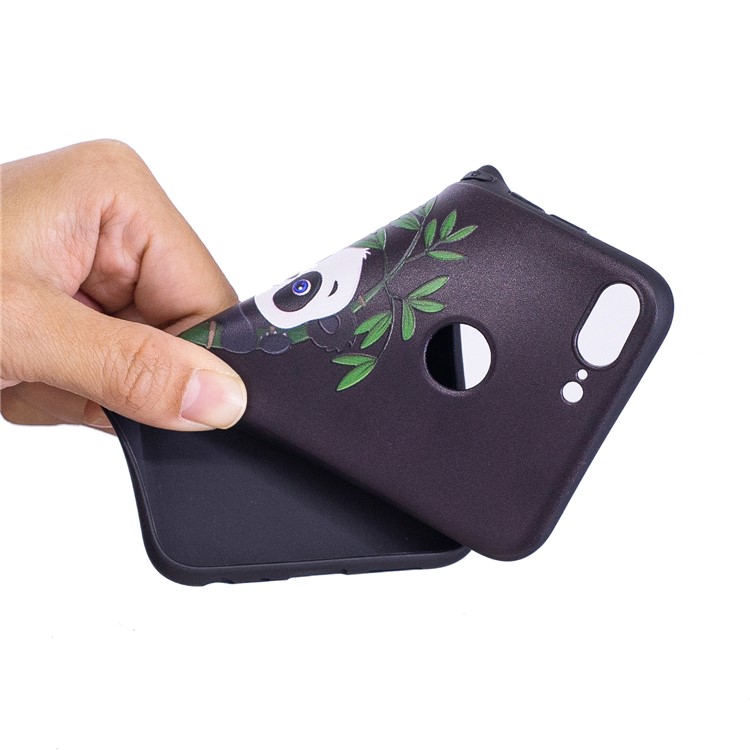Embossment Soft TPU Phone Shell for Huawei Honor 9 Lite/9 Youth Edition - Panda on Bamboo-7